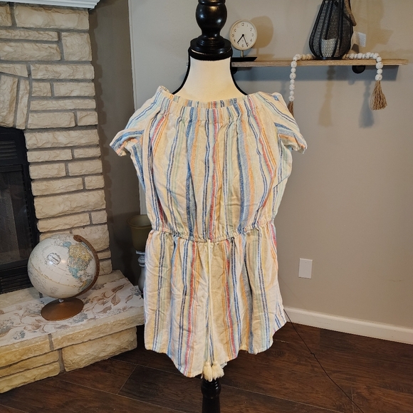BeBop Multicolor Striped Romper - Picture 1 of 3